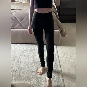 New Zara Black Skinny Bandage around waist Moto Leggings
